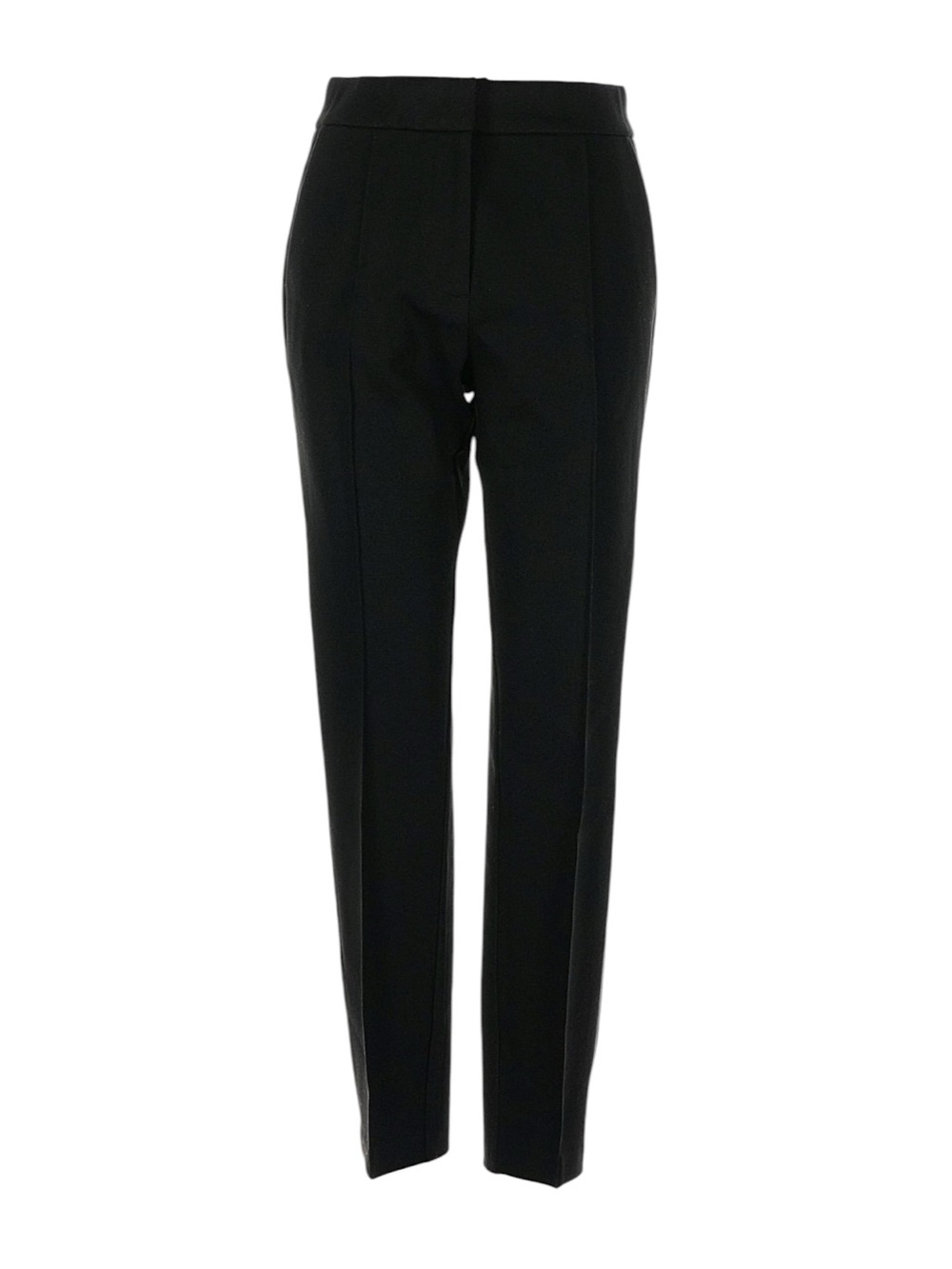 J. Crew Skinny Trouser in Italian Ponte 4 Black Straight Leg Office Workwear